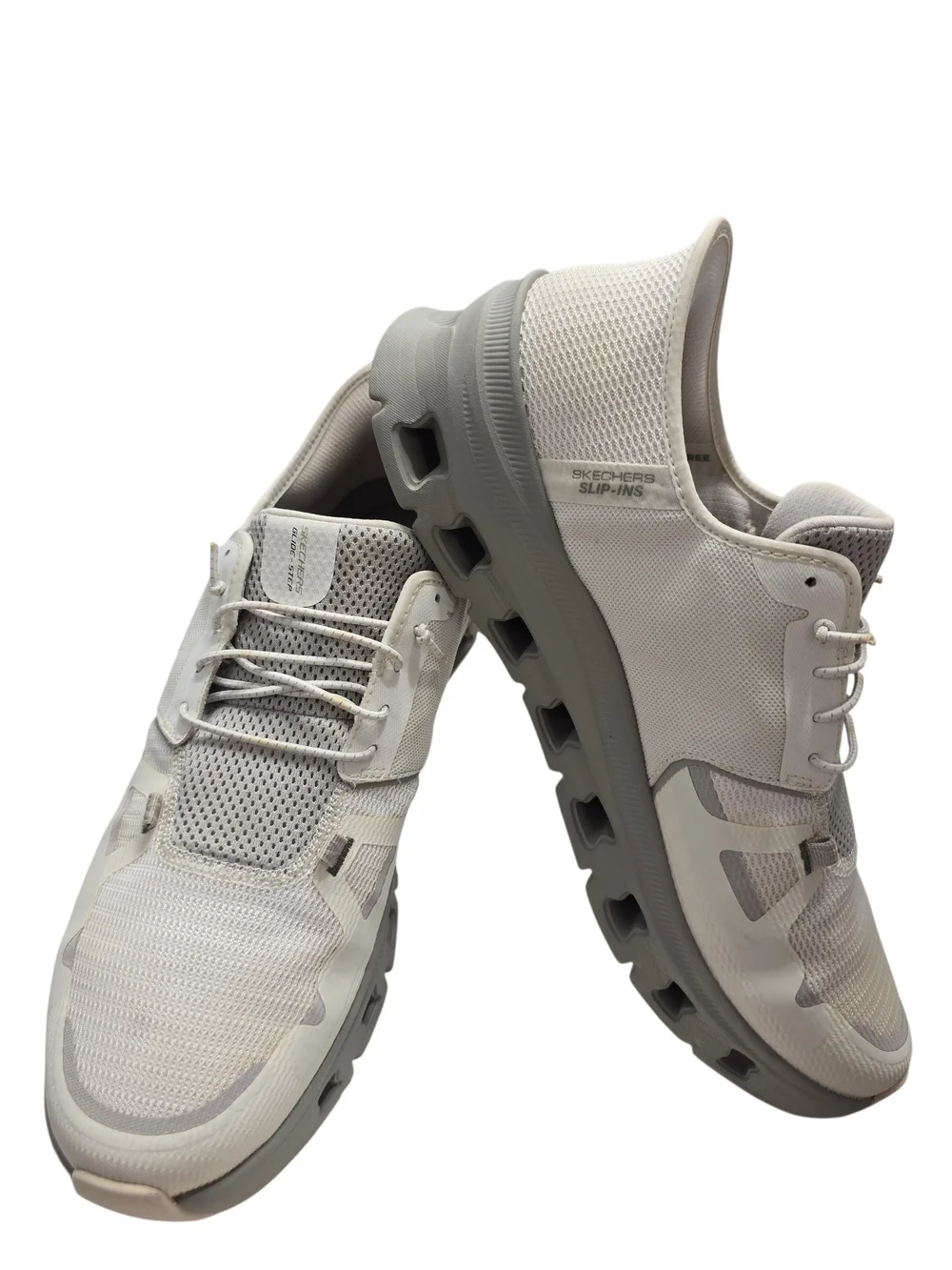 Skechers Slip-ins Men’s White/Gray Glide-Step Sneakers Size 13